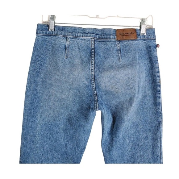 Vtg Y2K Polo Jeans Ralph Lauren Bootcut Womens 8 30x32 Bareback Blue Stretch - Picture 6 of 10